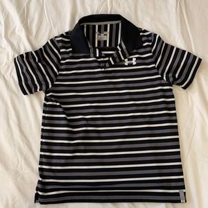 Boys Under Armour Heatgear polo shirt/ striped